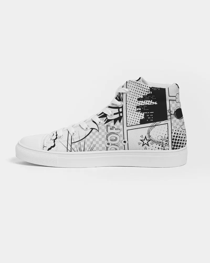 Retro Comic Men's Hightop Canvas Shoe