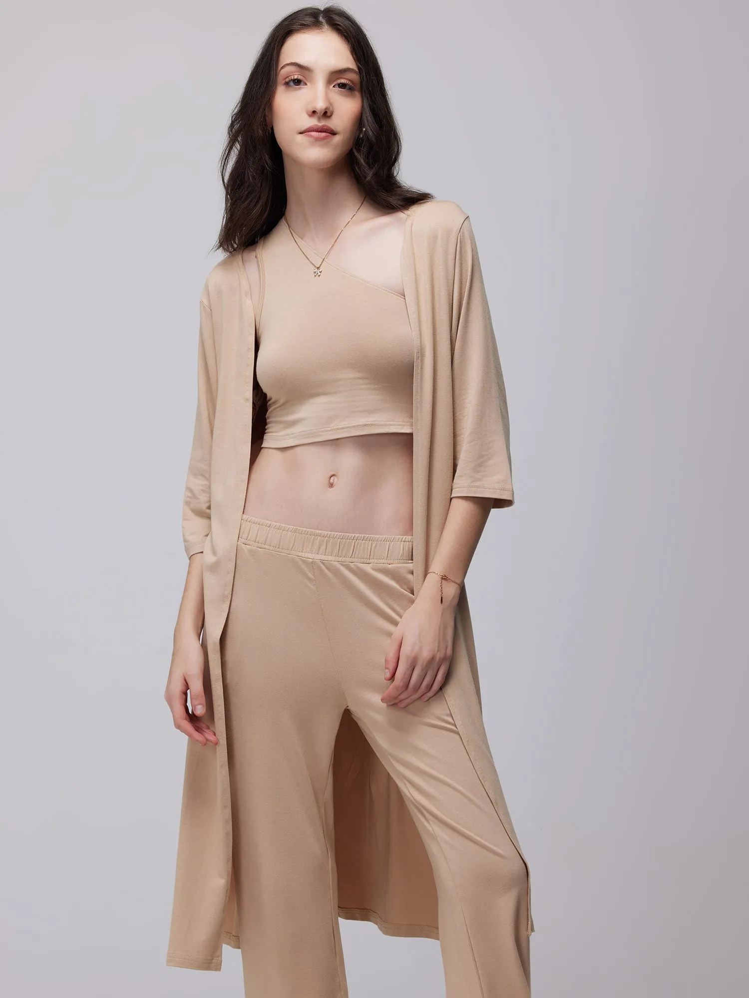 Sand Airy Two-Piece Top