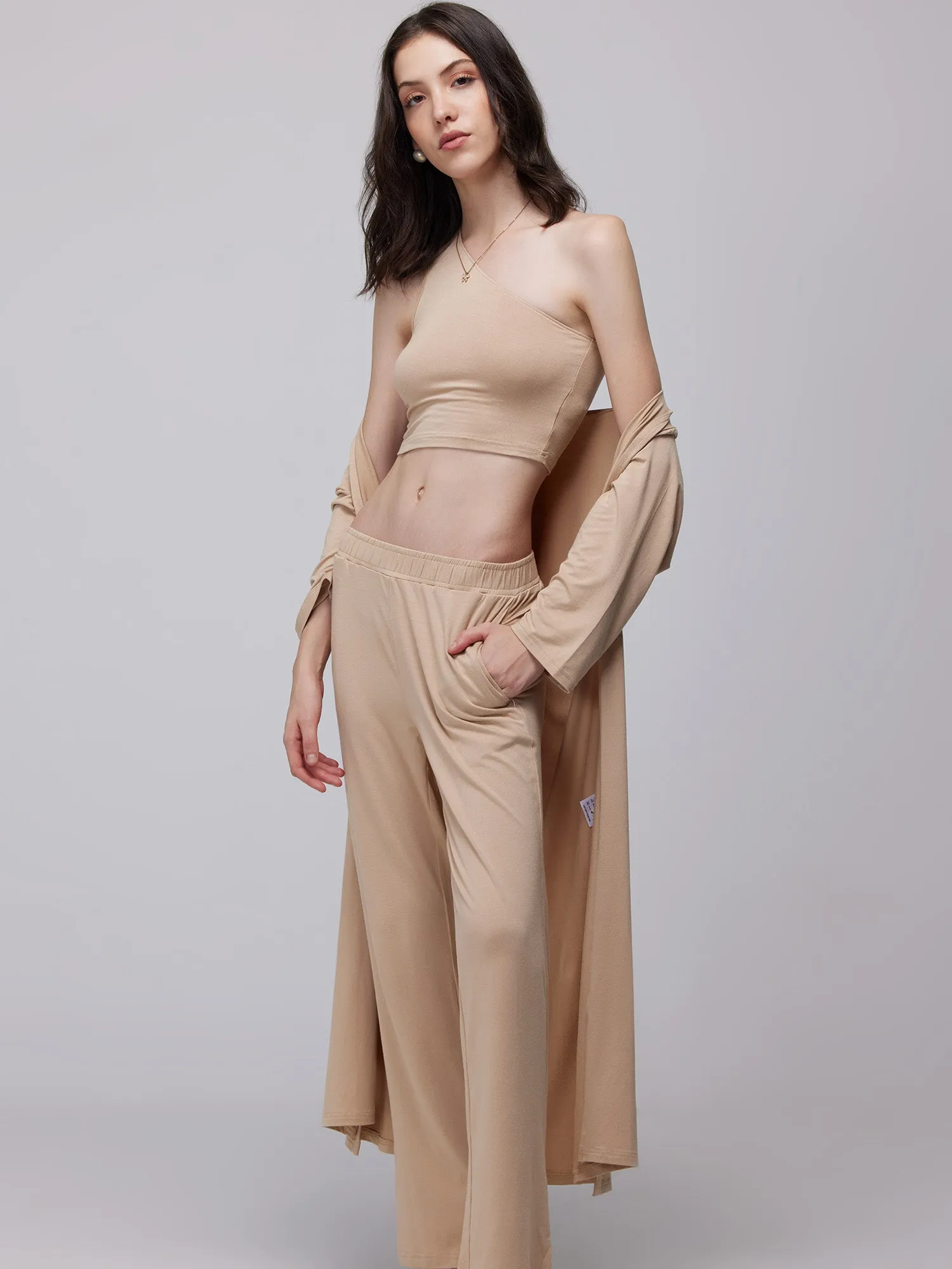 Sand Airy Two-Piece Top