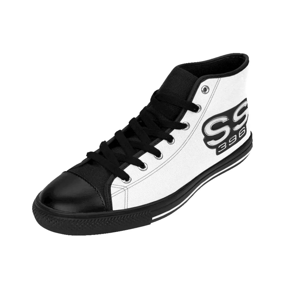 SS 396 Chevelle,Camaro,Nova,Impala Men's High-top Sneakers Classic Muscle Car Guy Gift,lover,Camaro,GTO,firebird,hot rod,Chevrolet,chevy