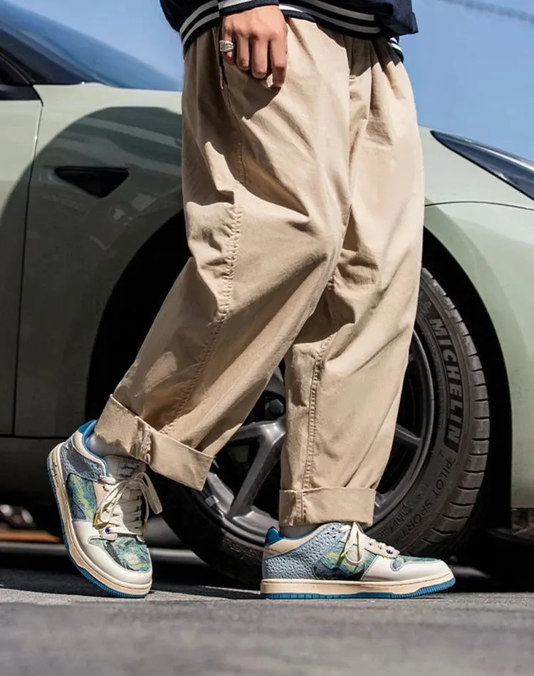 Starry Night Blue Canvas Sneakers