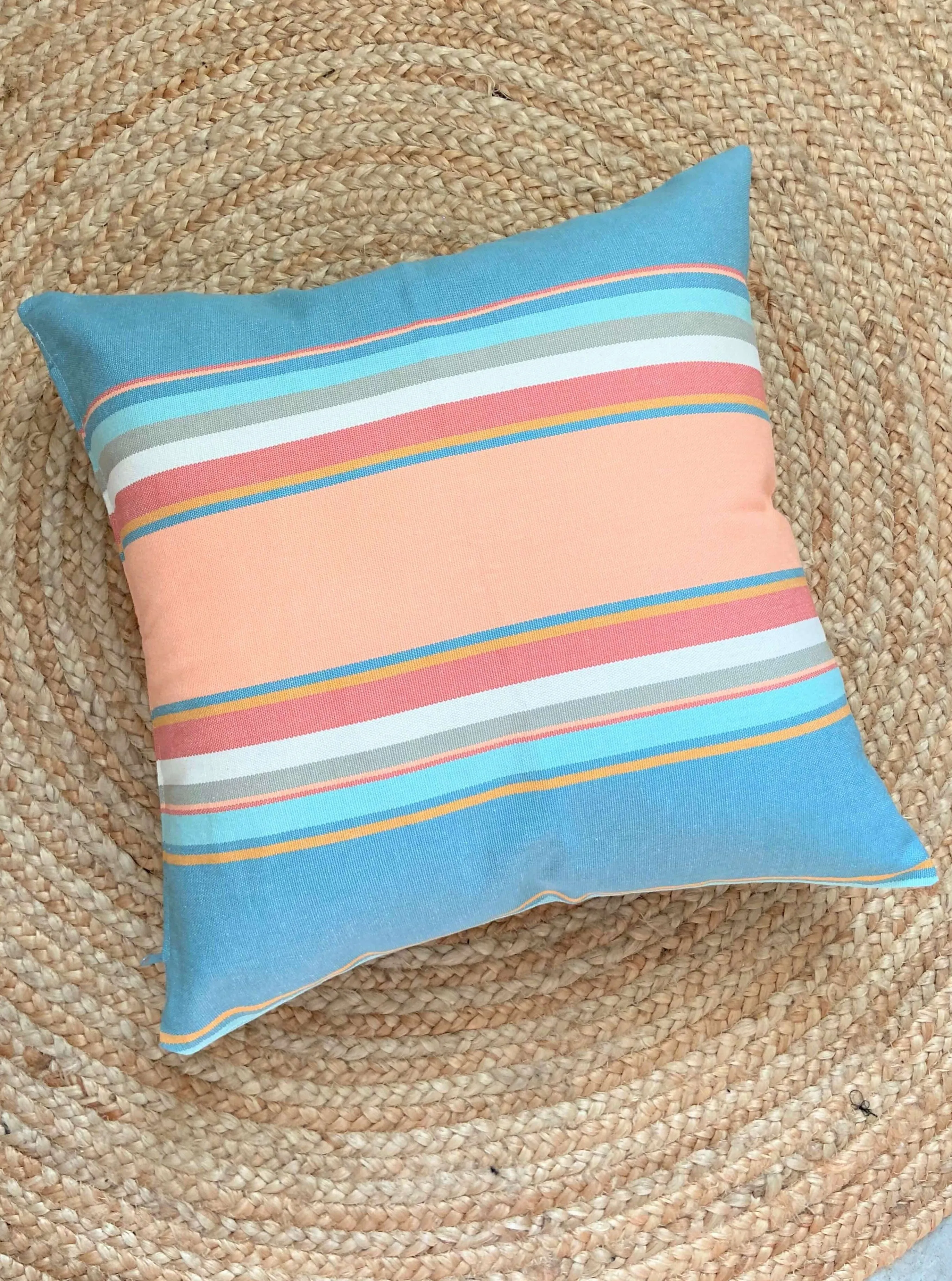 Striped Pink & Blue Cotton Canvas Hammock | PASTEL