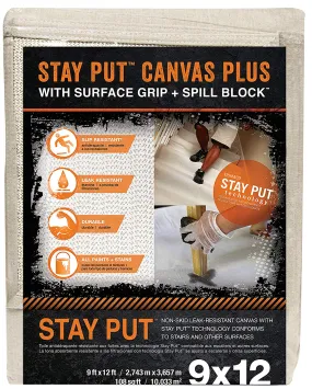 Trimaco Stay Put® Canvas Plus with Surface Grip   Spill Block (Pack of 12)