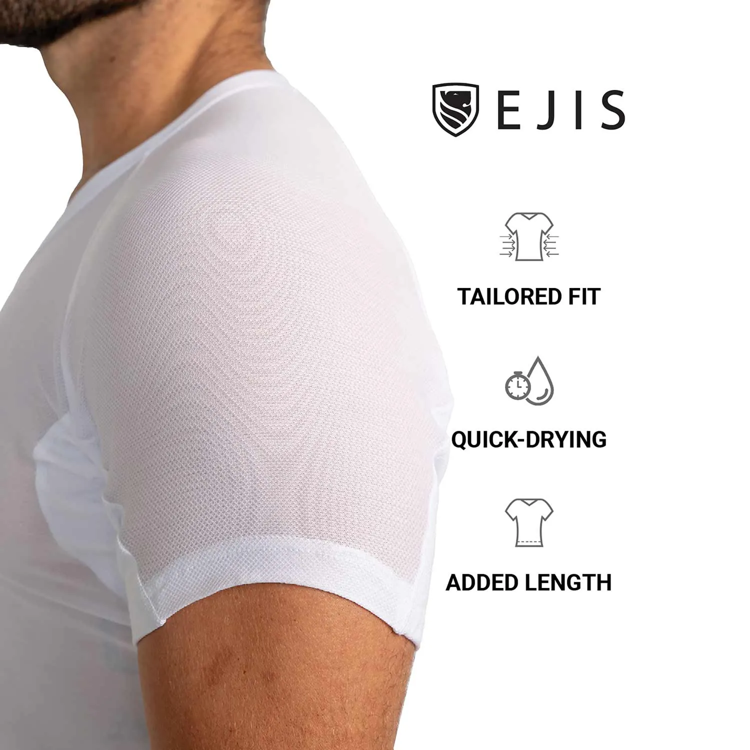 Ultra Breathable V-Neck Sweat Proof Undershirt for Men