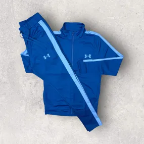 UNDER ARMOUR POLY KNIT TRACKSUIT - BLUE