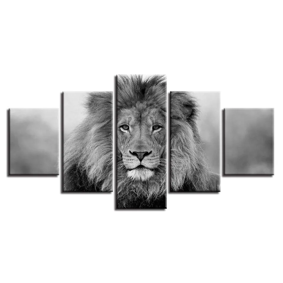 Unique Modular Lion Canvas