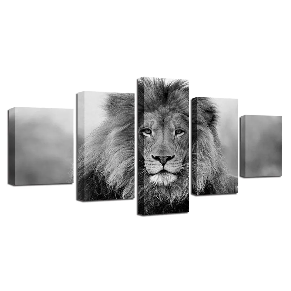 Unique Modular Lion Canvas