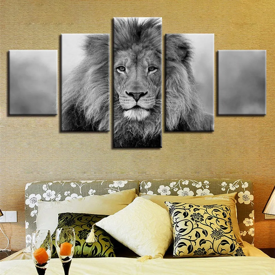 Unique Modular Lion Canvas