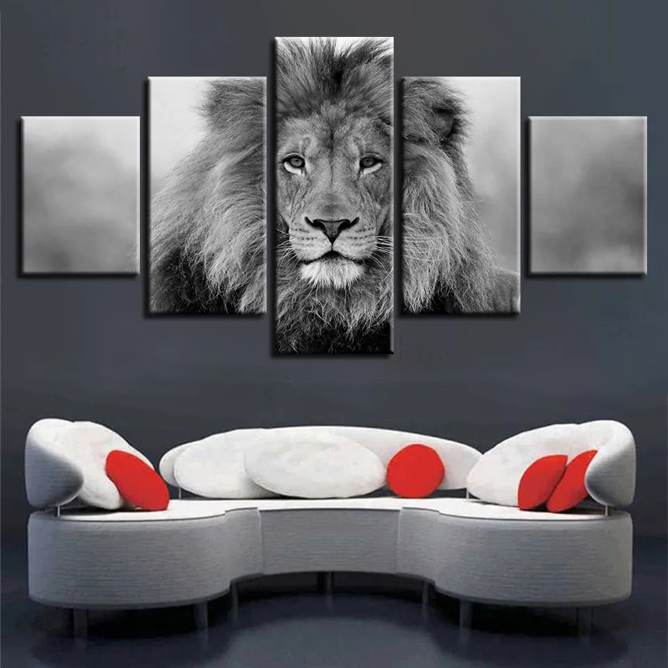 Unique Modular Lion Canvas