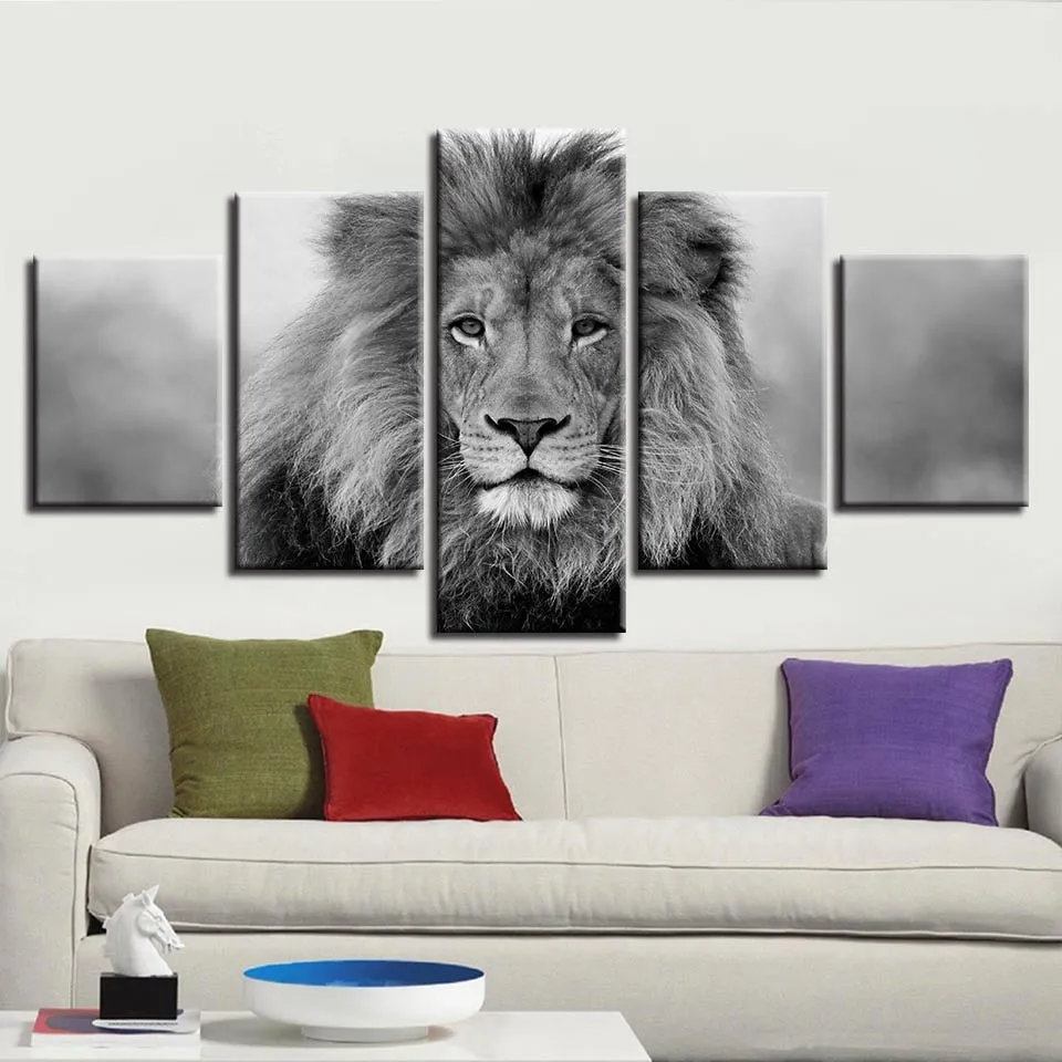 Unique Modular Lion Canvas