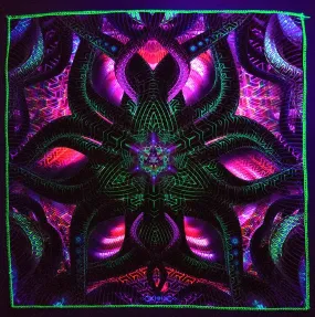 UV Active NEON Canvas Backdrop - Bio Furnace 48 x 48 cm