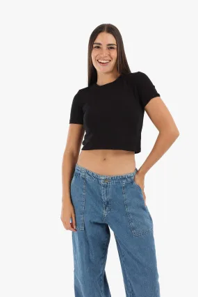 Viscose Plain Crop Top