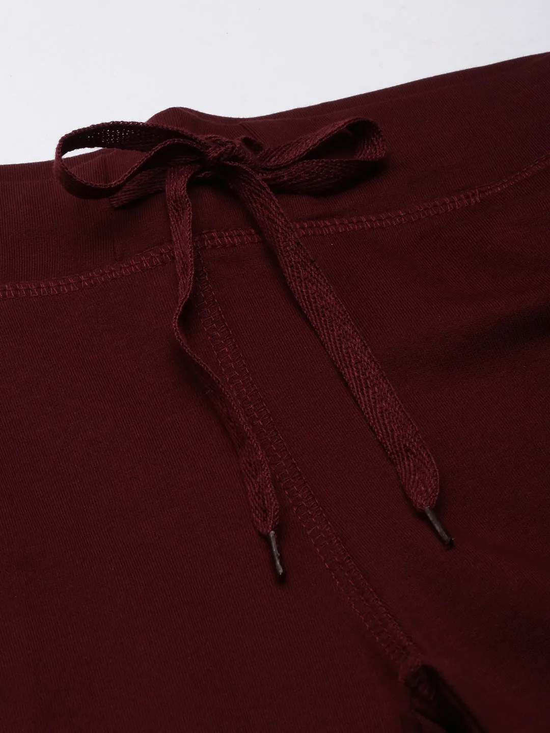 Women Solid Slim Fit Maroon Track Pant