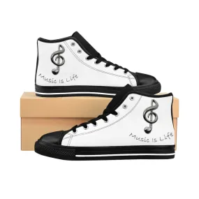 Women's High-top /White /Music Is Life Sneakers