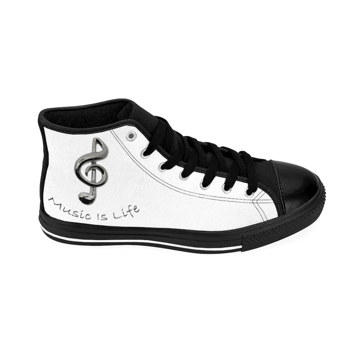 Women's High-top /White /Music Is Life Sneakers