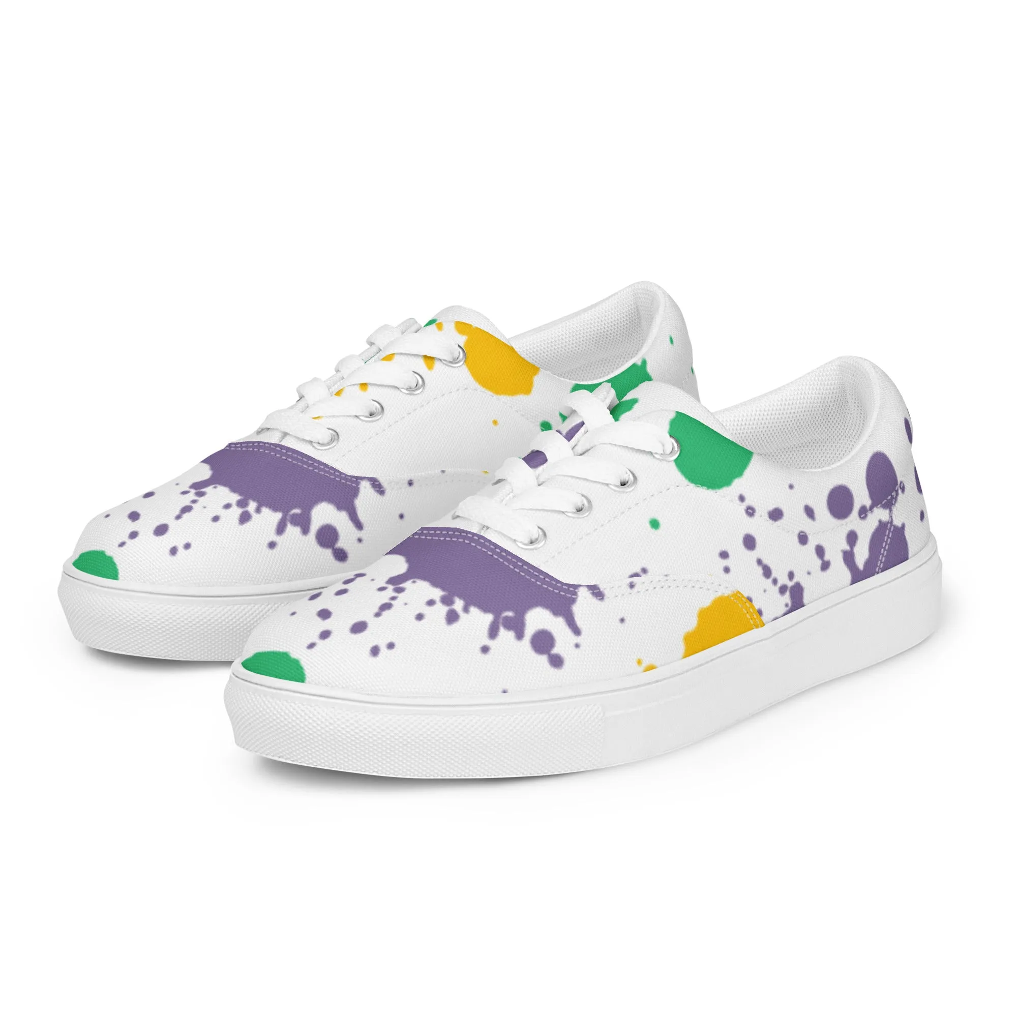 Women’s lace-up canvas shoes Splash Paint