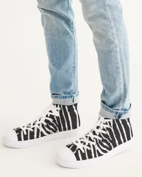 Zebra Men's Hightop Canvas Shoe